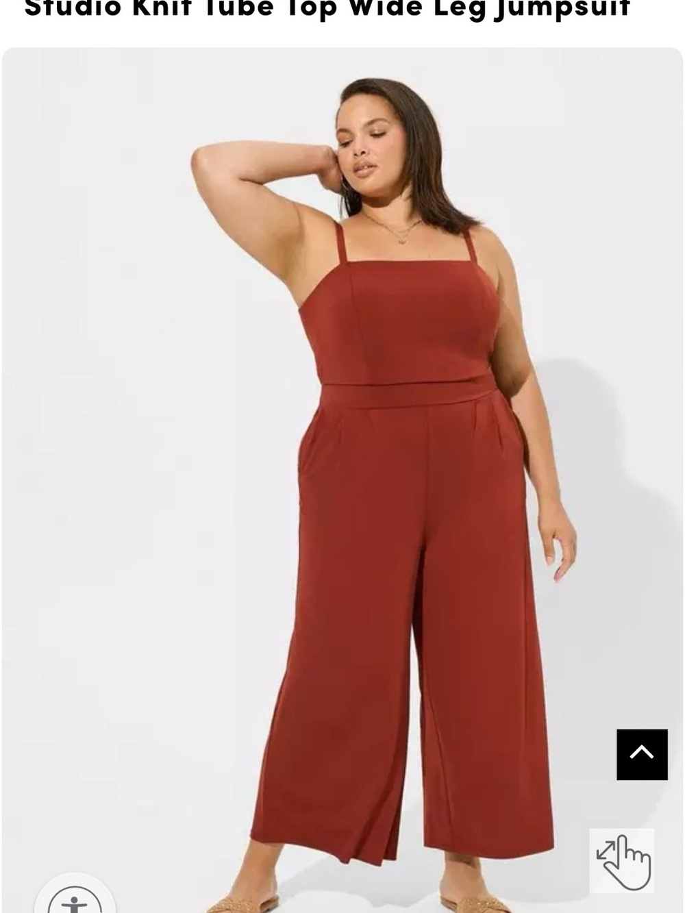 torrid Rust Red Wide-Leg Tube Top Jumpsuit